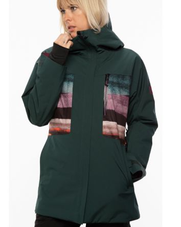686 Womens GLCR Mantra Jacket Sunset Stripe/Medium