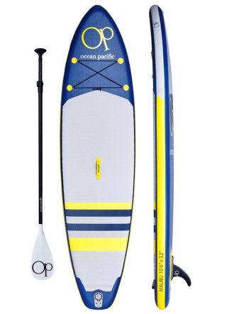 Ocean Pacific 10'6" Malibu Navy/Yellow iSUP Pack # 01