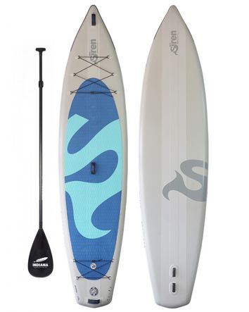 Siren 12'0" Mola XPL Grey/Blue iSUP + Carbon/Fiberglas Paddle 3pc