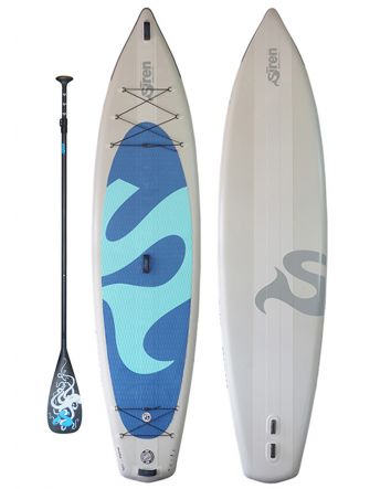 Siren 12'0" Mola XPL Grey/Blue iSUP + Octopus O3 Carbon Paddle 3pc