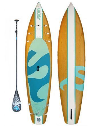 Siren 11'2" Rubio PFT Mint/Brown iSUP + Octopus O3 Carbon Paddle 3pc