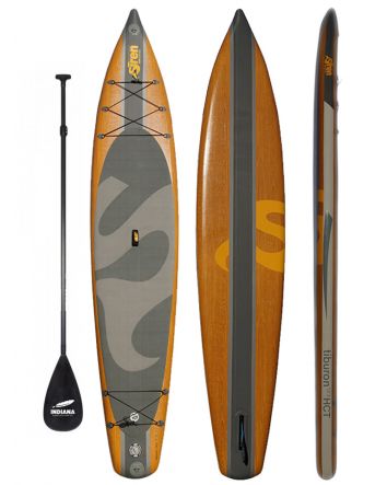 Siren 13'3" Tiburon HCT Brown/Grey Testbrett + Carbon/Fiberglas Paddle 3pc